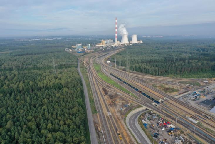 Gotowy układ torowy dla elektrowni Jaworzno III. 20 km torów, 64 rozjazdy Gotowy układ torowy dla elektrowni Jaworzno III. 20 km torów, 64 rozjazdy