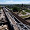 Testy obciążeniowe nowego mostu kolejowego w centrum Krakowa [zdjęcia]