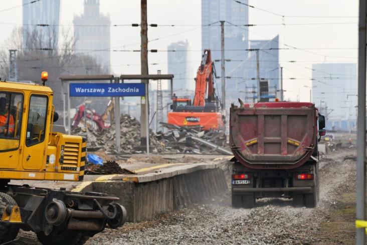 Warszawa Zachodnia: Prace na wiadukcie nad al. Prymasa Tysiąclecia Warszawa Zachodnia: Prace na wiadukcie nad al. Prymasa Tysiąclecia