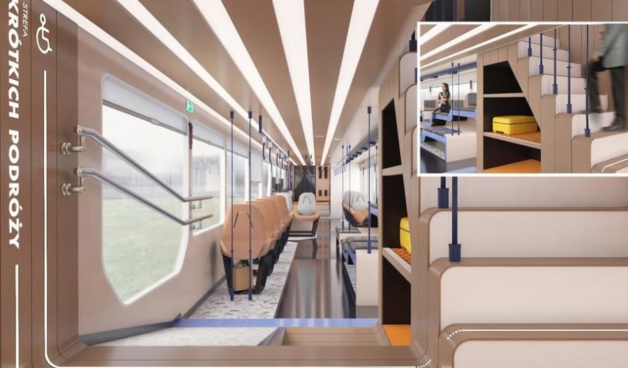 PKP Intercity i Pesa pokazują, jak mogą wyglądać wnętrza pociągów przyszłości [grafiki]