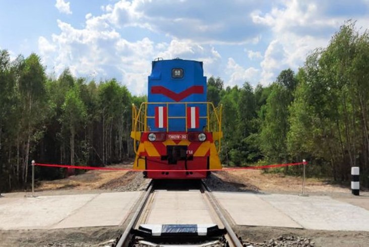 Odbudowa linii kolejowej do strefy czarnobylskiej zakończona w rekordowym tempie