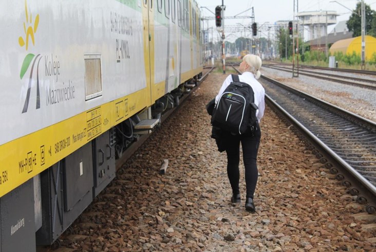 Pierwsza maszynistka w Kolejach Mazowieckich