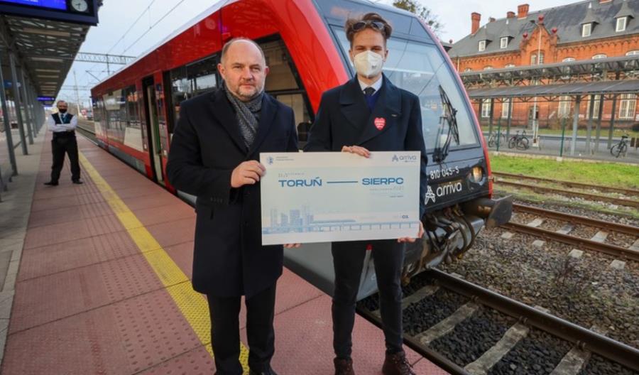 Wróciły pociągi Toruń - Sierpc. Są możliwe przesiadki do Nasielska i Płocka