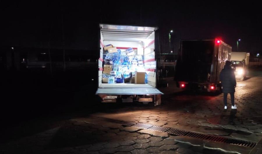 Kiev Express zabrał pomoc humanitarną. W poniedziałek spodziewane wagony towarowe Kiev Express zabrał pomoc humanitarną. W poniedziałek spodziewane wagony towarowe
