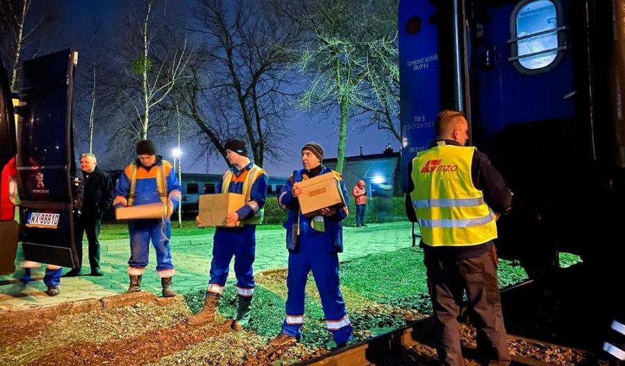 Pociąg z Warszawy do Kijowa zabrał pomoc humanitarną Pociąg z Warszawy do Kijowa zabrał pomoc humanitarną