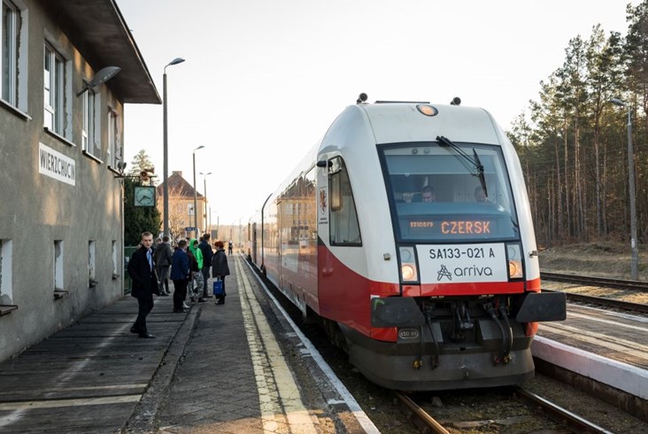 Wróciły pociągi na linię Szlachta – Wierzchucin [zdjęcia]