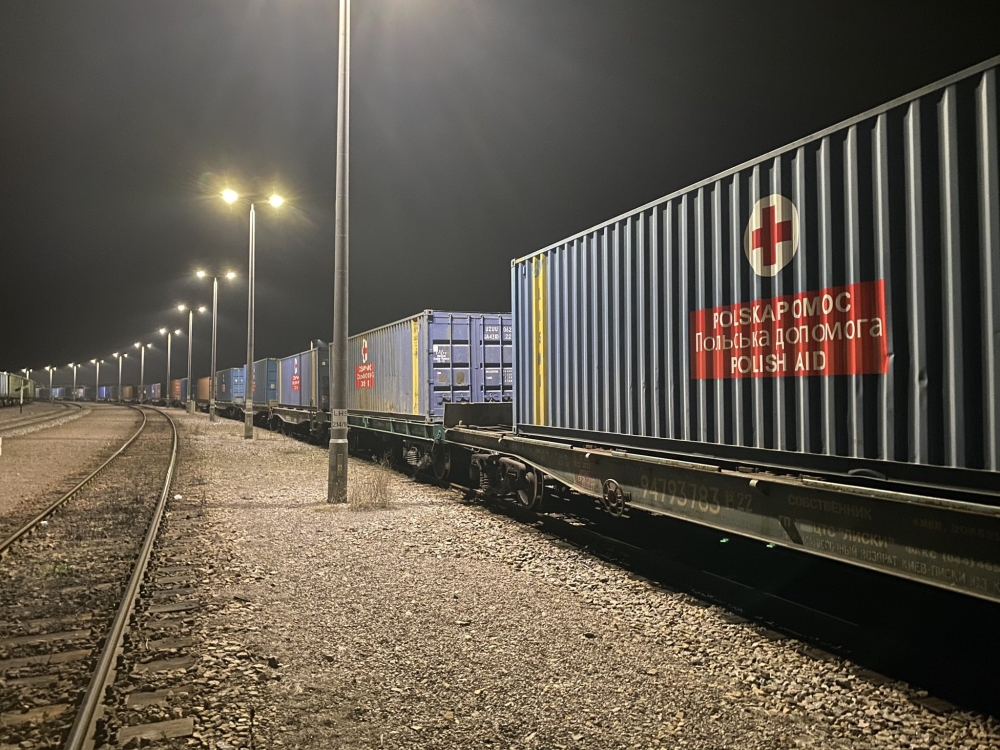 Ukraina: 120 wagonów z polską pomocą humanitarną dla Charkowa i Zaporoża