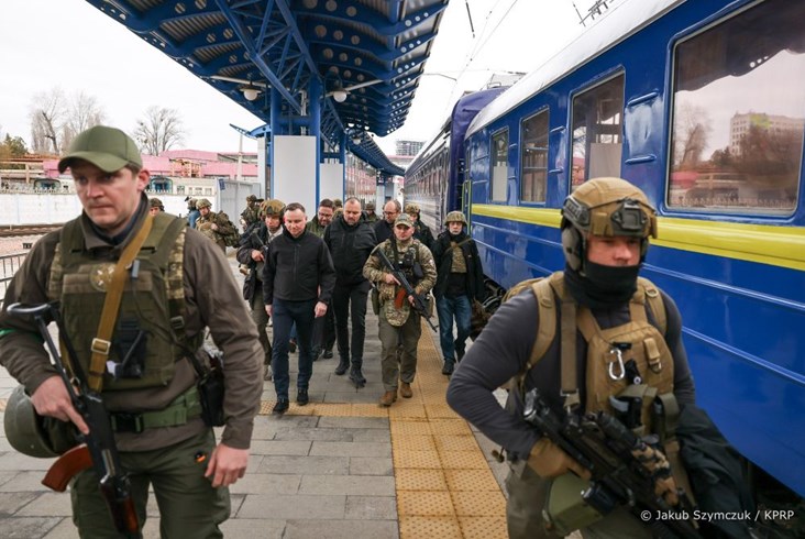 Prezydenci Polski, Litwy, Łotwy i Estonii dotarli do Kijowa pociągiem [zdjęcia]