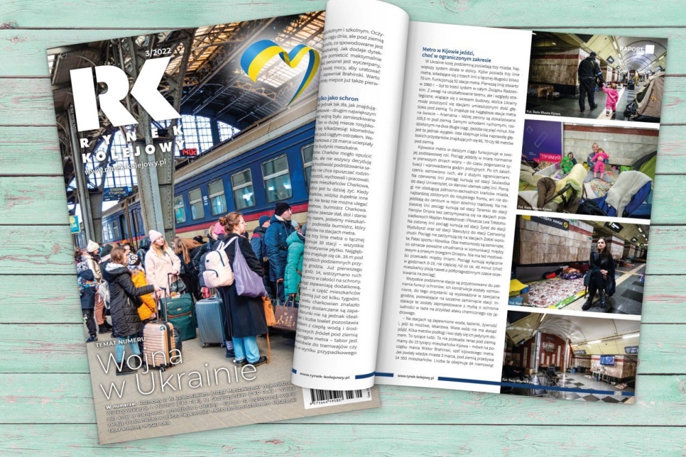 Wojna w Ukrainie tematem najnowszego miesięcznika "Rynek Kolejowy"