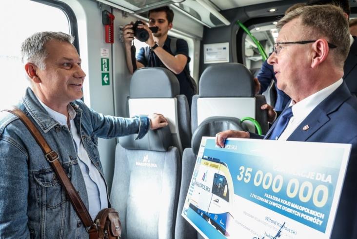35-milionowy pasażer Kolei Małopolskich 35-milionowy pasażer Kolei Małopolskich