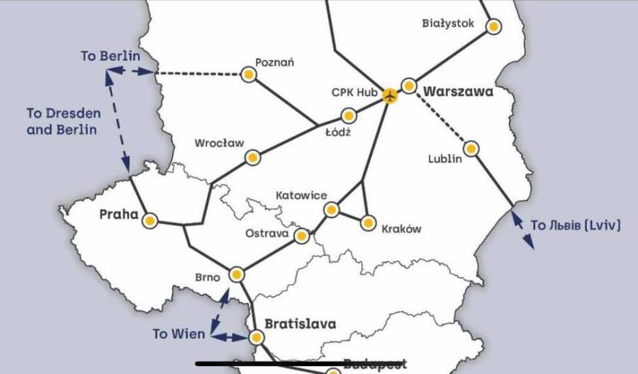Nowy raport. Nawet 100 mln pasażerów KDP w regionie Trójmorza