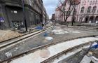 Bytom. 38 dojedzie do Pl. Sikorskiego. Widać łuk torowy