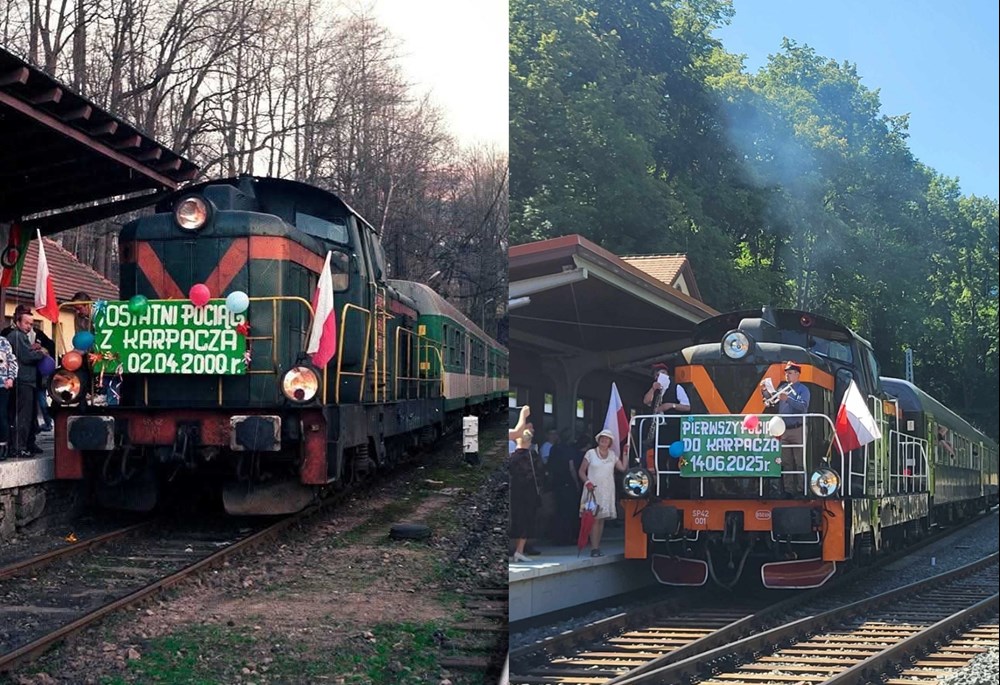 Pierwszy pociąg retro dotarł do Karpacza [zdjęcia]