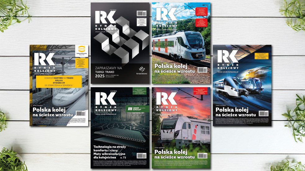 Specjalny numer Rynku Kolejowego 7/8 2025 dostępny bezpłatnie na stoisku redakcji na targach TRAKO!