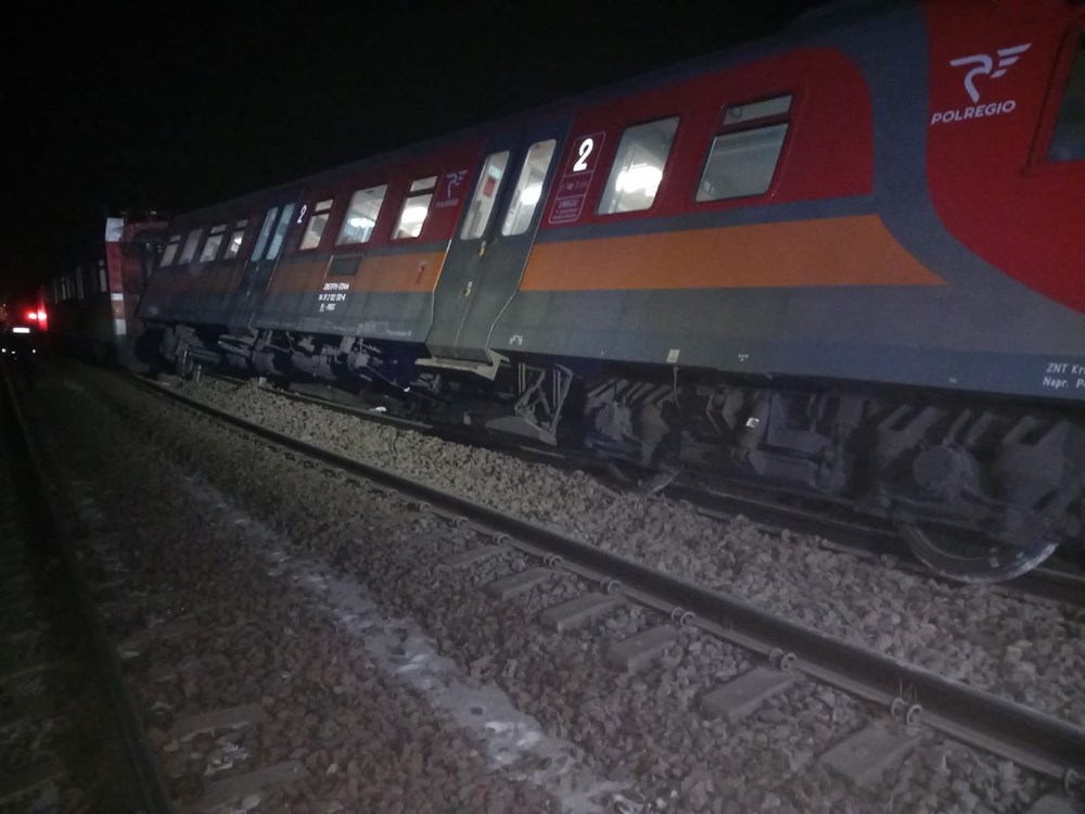 Wykolejenie składu Polregio