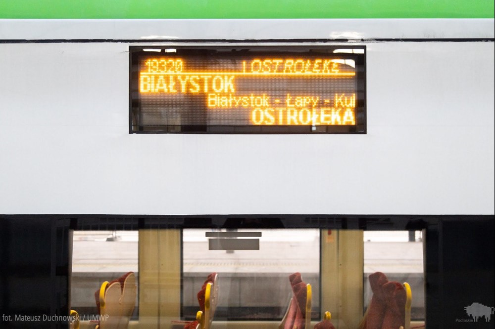 Pociągi Regio Białystok – Ostrołęka pojadą przez Łomżę