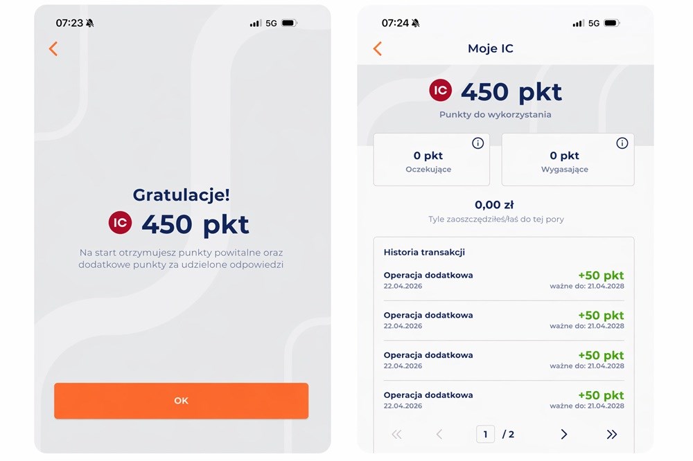 PKP Intercity. Program lojalnościowy - Moje IC już działa!
