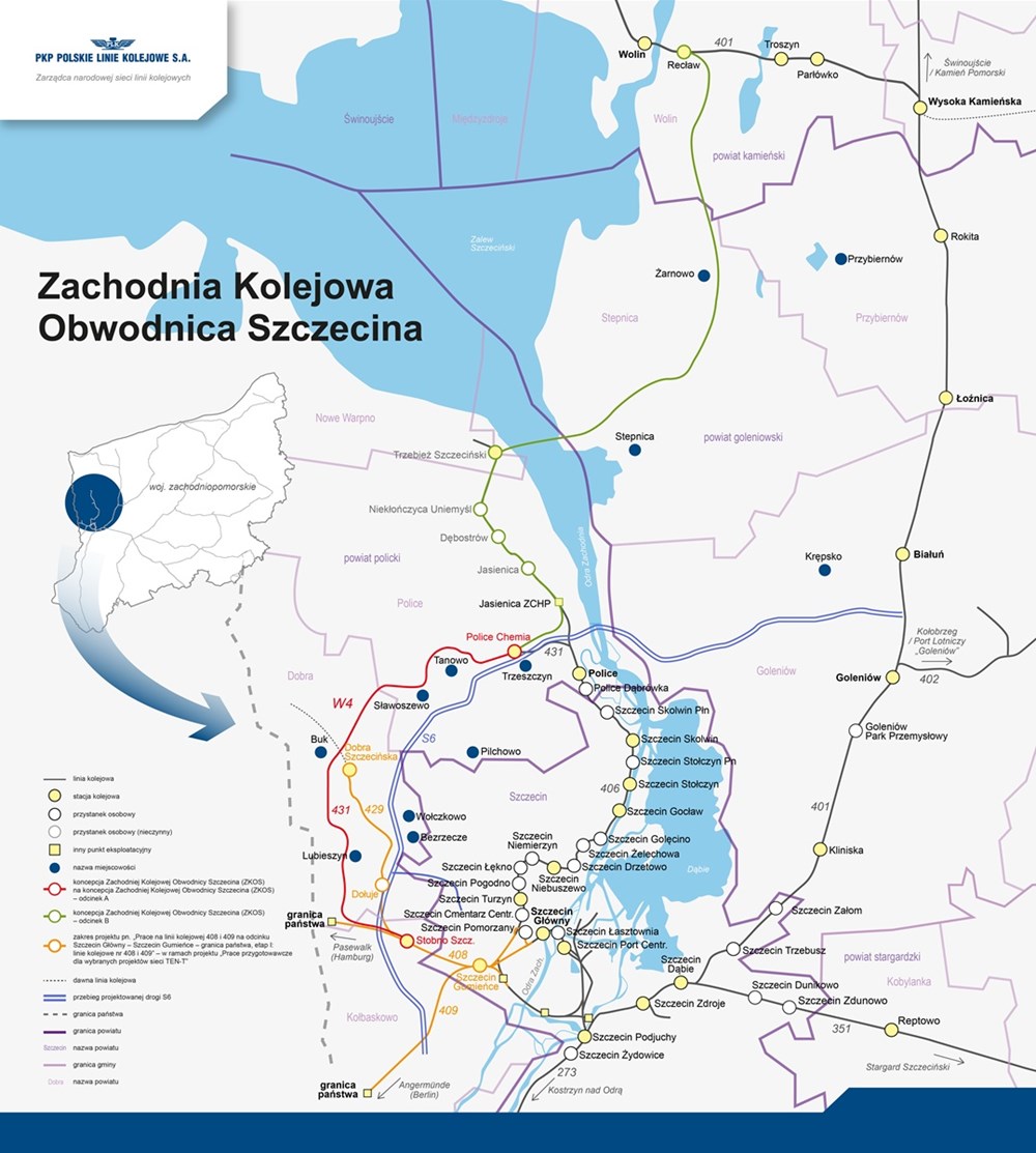 PKP PLK: Zachodnia obwodnica Szczecina aż do Świnoujścia