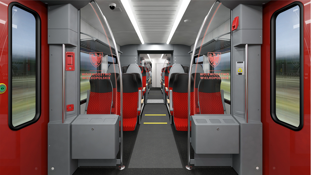 Stadler i Koleje Wielkopolskie pokazują wnętrza Flirtów