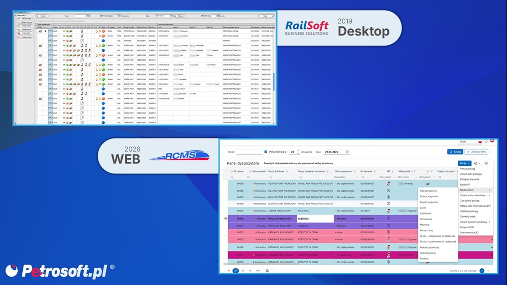 Od RailSoft Desktop do RCMS Web: jak zmienił się Panel Dyspozytora?