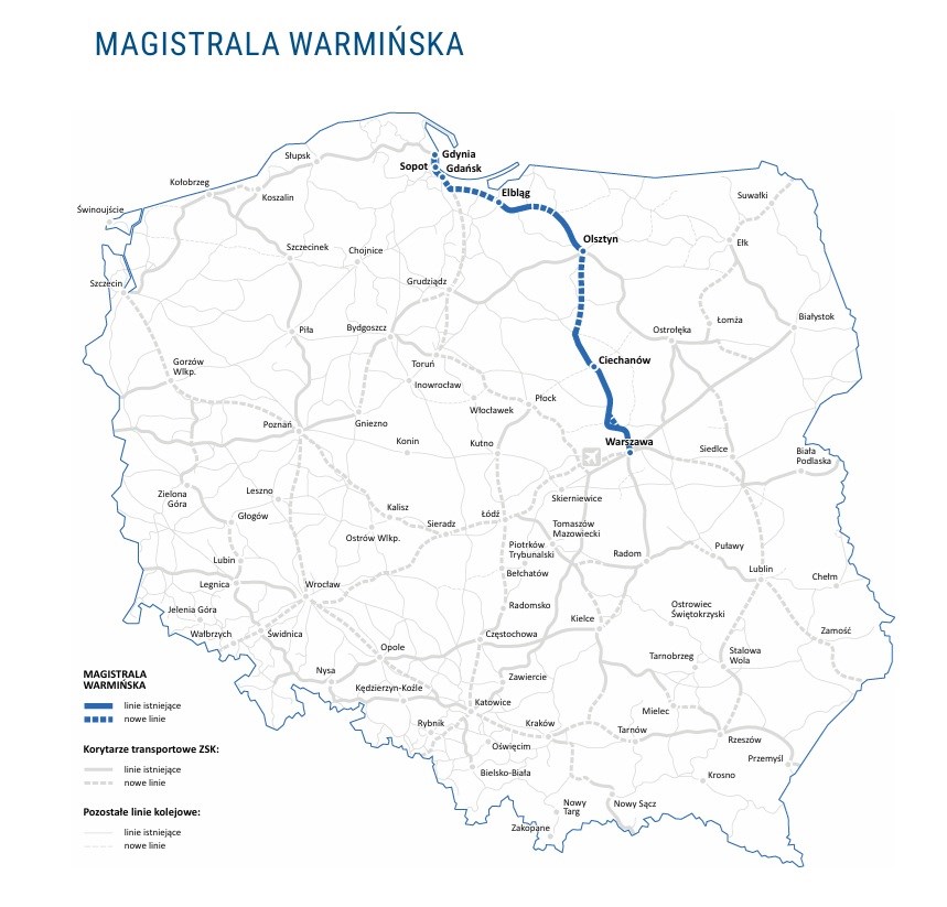 ZSK. Z Elbląga do Warszawy w niecałe 2 godziny. Z Olsztyna w 75 minut