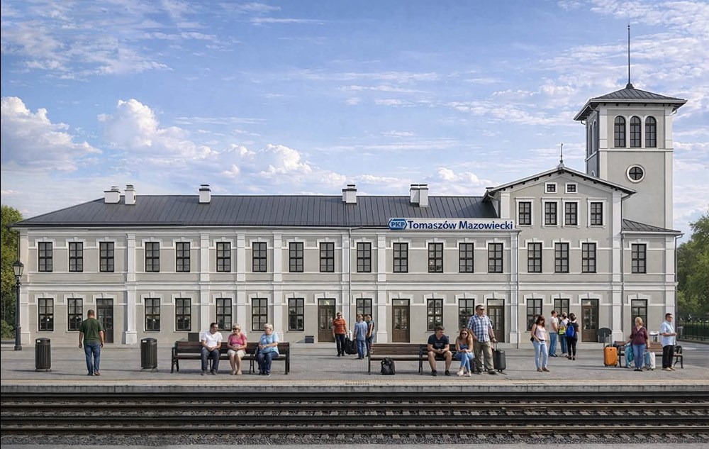 Tomaszów Maz.: Nowe perony i przejście gotowe. Czas na modernizację dworca [ZDJĘCIA, WIZUALIZACJE]