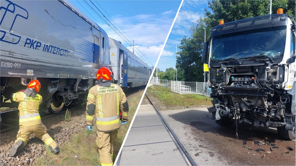 Jastrowie. Zderzenie ciężarówki i pociągu dalekobieżnego – w środku prawie pół tysiąca pasażerów