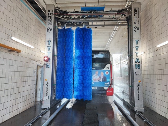 Nowa myjnia trolejbusów i autobusów SULTOF TYTAN w Czeskiej Opawie