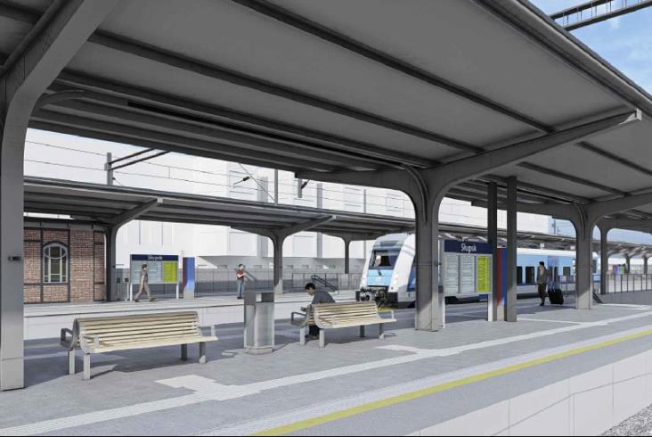PLK pokazuje pierwsze wizualizacje stacji Słupsk. Przetarg na budowę w 2021 roku