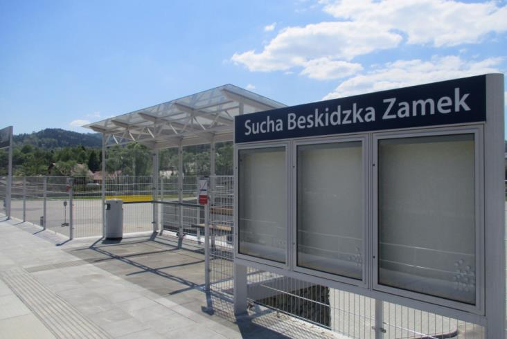 Łącznica w Suchej Beskidzkiej skończona. Są już nowy przystanek i nowe tory Łącznica w Suchej Beskidzkiej skończona. Są już nowy przystanek i nowe tory