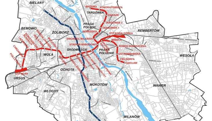 Метро варшавы схема